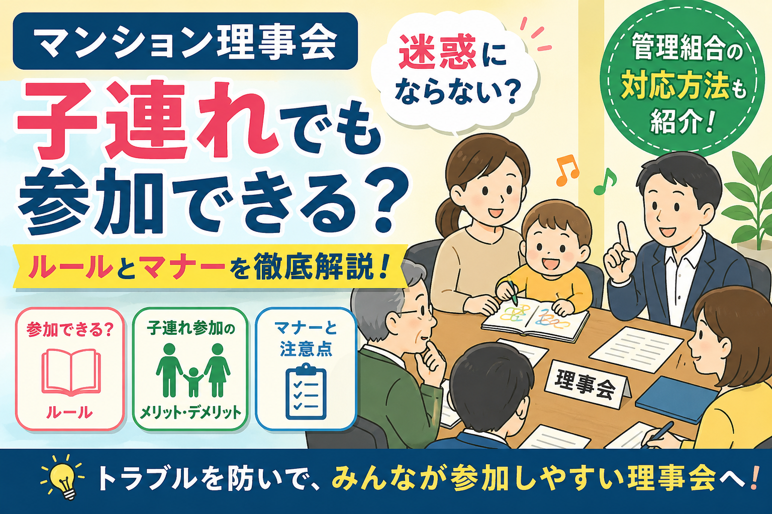 マンション理事会 子連れはOK？参加ルールと迷惑にならないマナー