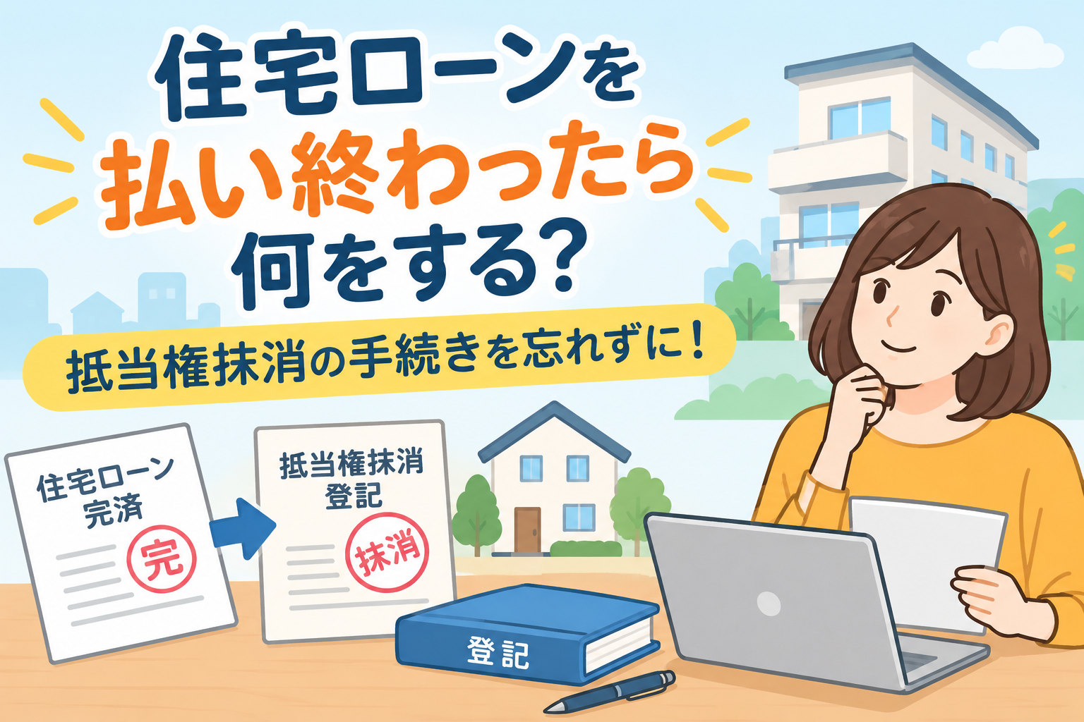 住宅ローンを払い終わったら何をする？抵当権抹消の手続きを忘れずに！